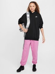 Nike Black Oversized Sportswear Club Fleece Pullover Hoodie - Image 6 of 6