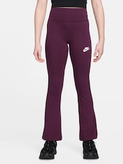 Nike Bordeaux Burgundy High Waisted Flared Leggings - Image 1 of 3