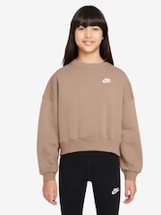 Nike Natural Hemp Club Fleece Boxy Crewneck Sweatshirt - Image 1 of 3