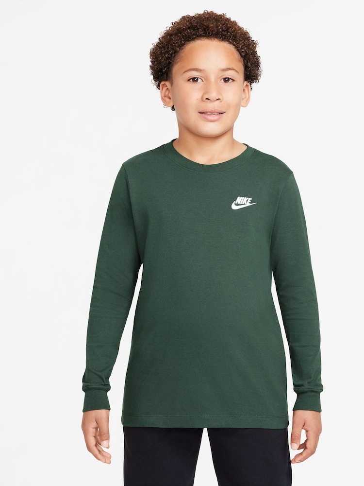 Nike Fir Green Sportswear Long Sleeve T-Shirt - Image 1 of 3
