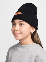 Nike Black orange Kids Peak Winter Beanie - Image 3 of 4