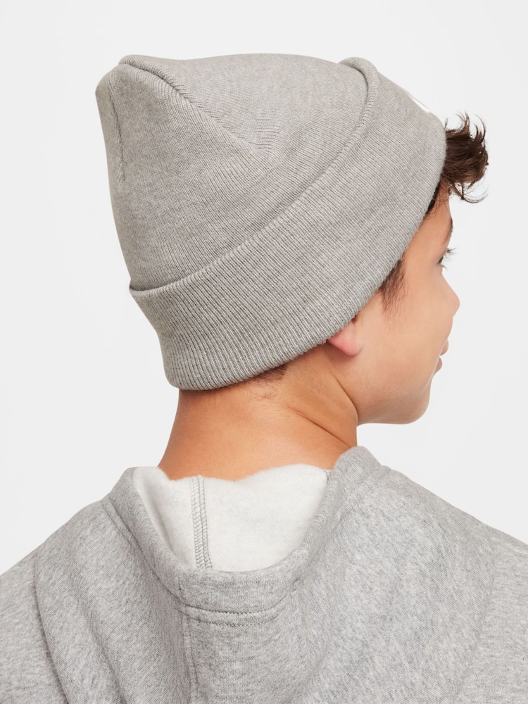 Nike Gray Kids Peak Winter Beanie - Image 2 of 4 Nike Gray Kids Peak Winter Beanie - Image 2 of 4