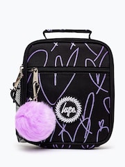 Hype. Glitter Scribble Heart Black Lunch Box - Image 1 of 6