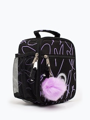 Hype. Glitter Scribble Heart Black Lunch Box - Image 2 of 6