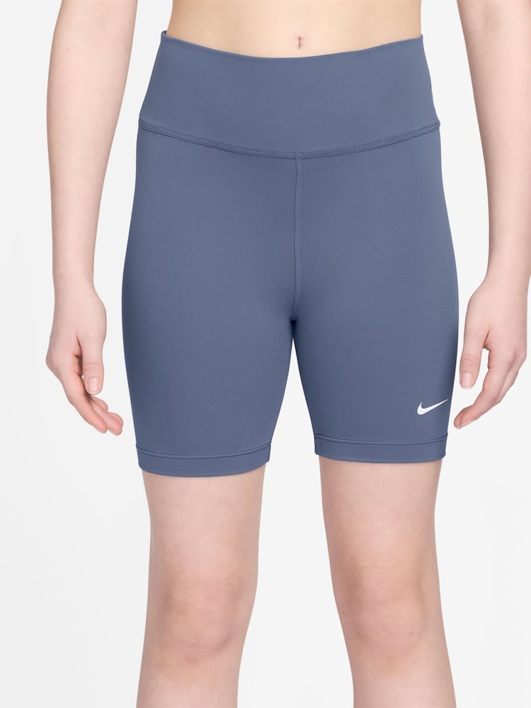 Nike World Indigo Blue Dri-FIT One 5 Inch Bike Shorts - Image 1 of 4 Nike World Indigo Blue Dri-FIT One 5 Inch Bike Shorts - Image 1 of 4