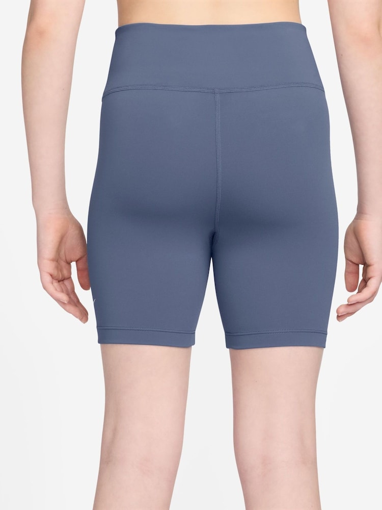 Nike World Indigo Blue Dri-FIT One 5 Inch Bike Shorts - Image 2 of 4 Nike World Indigo Blue Dri-FIT One 5 Inch Bike Shorts - Image 2 of 4