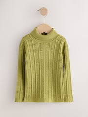 Green Roll Neck Jumper (3mths-10yrs) - Image 1 of 4