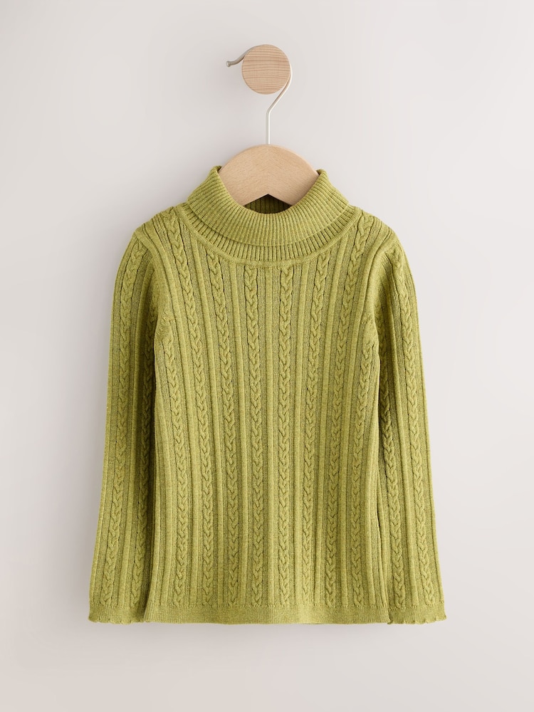 Green Roll Neck Jumper (3mths-10yrs) - Image 1 of 4