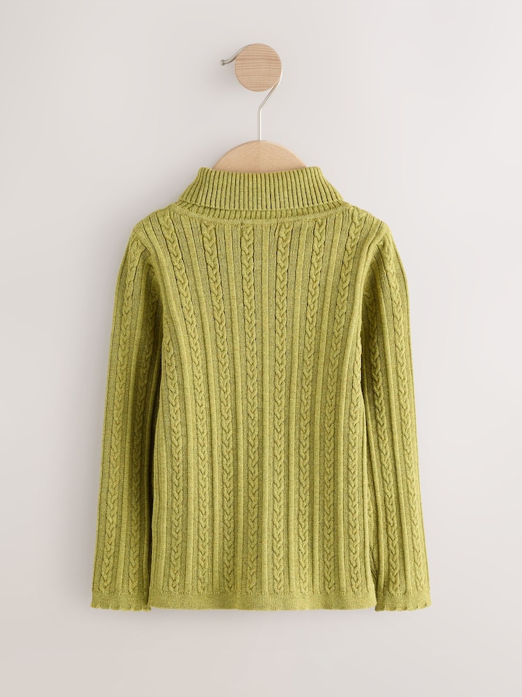 Green Roll Neck Jumper (3mths-10yrs) - Image 2 of 4