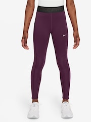 Nike Bordeaux Burgundy Pro Dri-FIT Therma FIT Leggings - Image 1 of 3