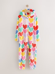 Multi Heart Print Fleece All-In-One (1.5-16yrs) - Image 1 of 4