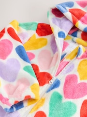 Multi Heart Print Fleece All-In-One (1.5-16yrs) - Image 4 of 4