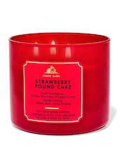 Bath & Body Works Strawberry Pound Cake 3 Wick Candle 14.5 oz / 411 g - Image 1 of 2