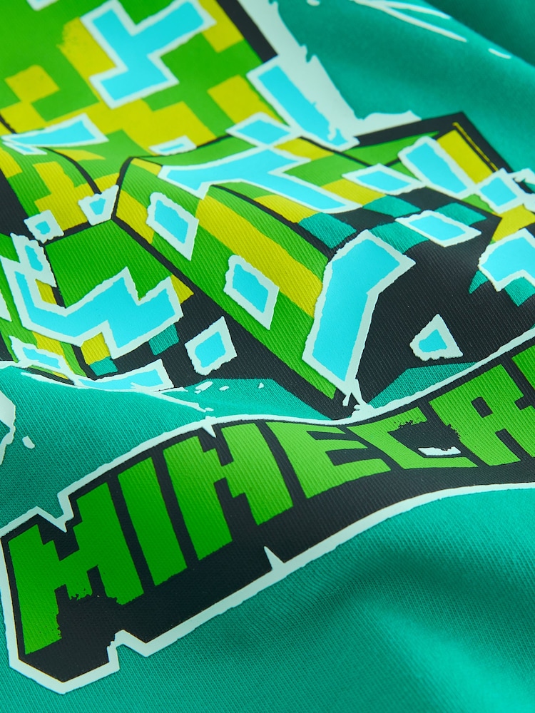 T-shirt à Manches Longues Et Imprimé Minecraft - Bleu - Garçon - 18.99