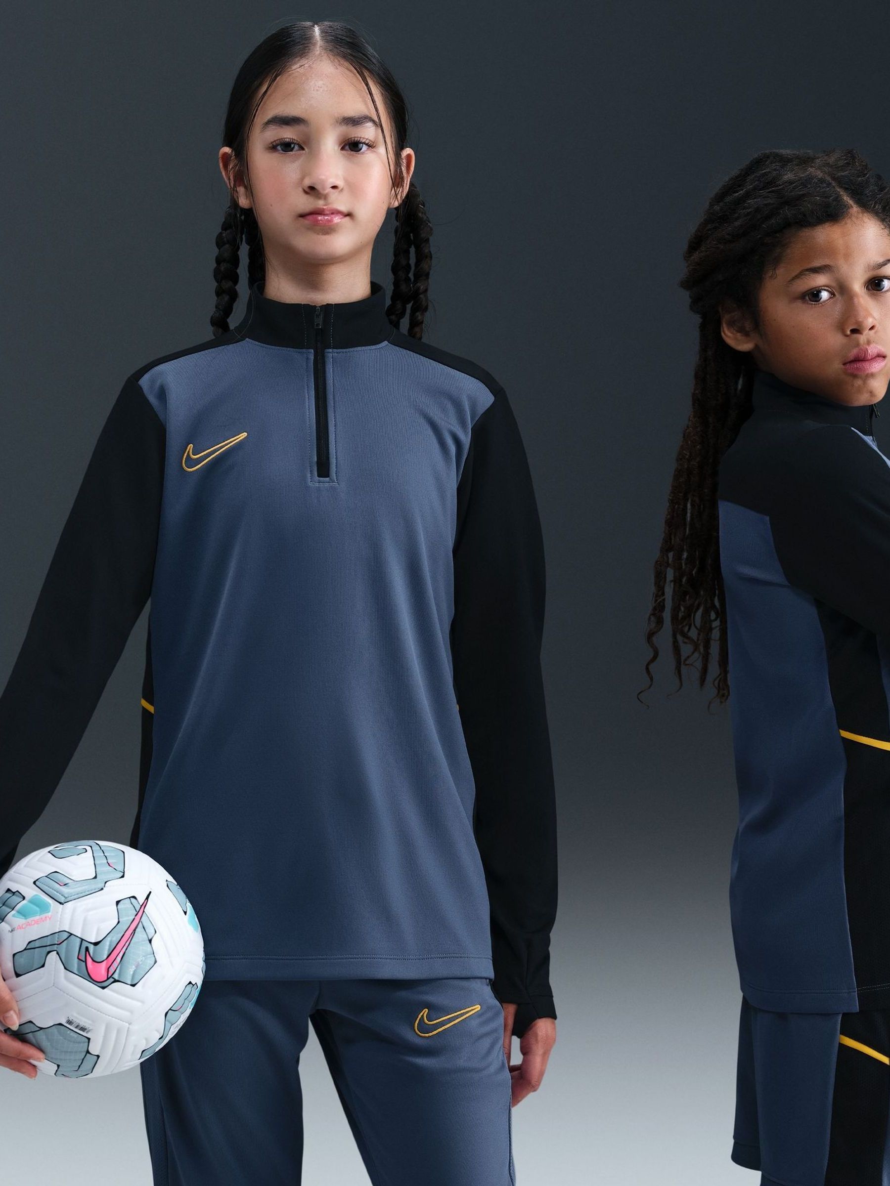 Buy Nike Diffused Blue Dri-FIT Academy 25 Half Zip Drill Top from