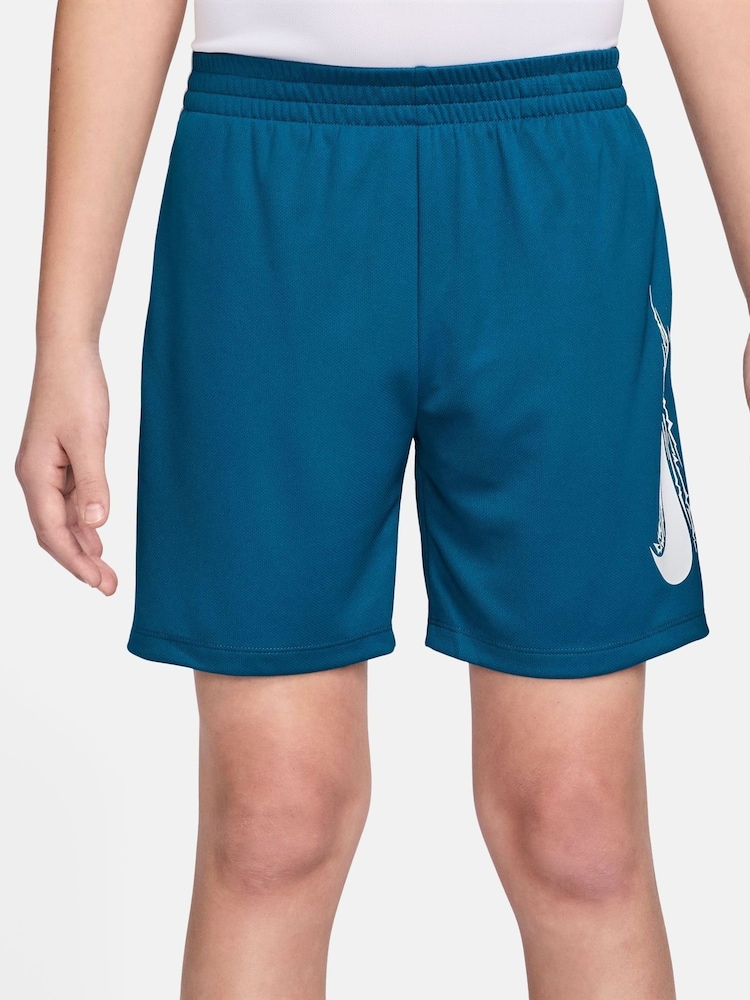 Nike Abyss Blue Multi Dri-FIT Shorts - Image 1 of 4 Nike Abyss Blue Multi Dri-FIT Shorts - Image 1 of 4