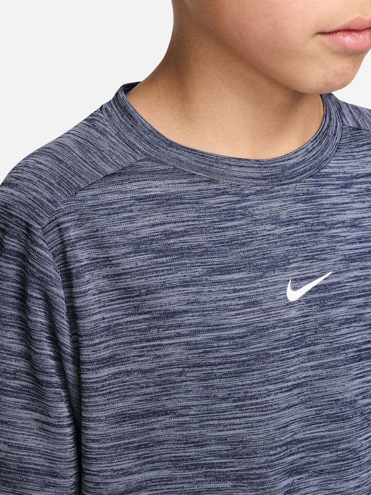 Nike Midnight Navy Dri-FIT Short Sleeve T-Shirt - Image 3 of 3 Nike Midnight Navy Dri-FIT Short Sleeve T-Shirt - Image 3 of 3