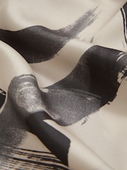 Reiss Charcoal Grey/Off White Zephr Brushstroke-Print Cuban-Collar Shirt - Image 7 of 7