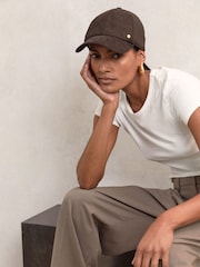 Reiss Chocolate Nicole Logo Embroidered Baseball Cap - Image 2 of 5
