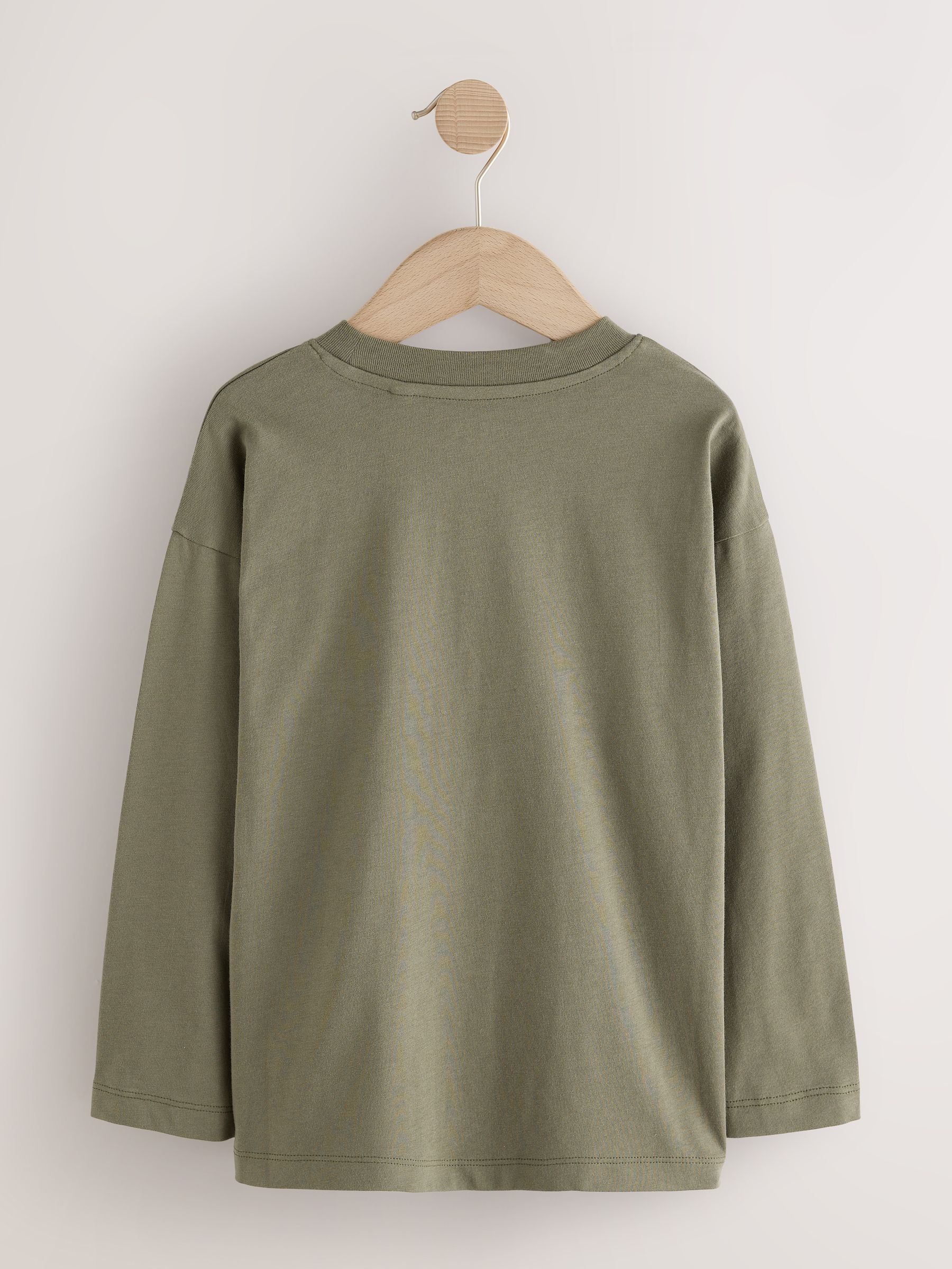 Buy Black/White/Grey Marl/Khaki Long Sleeve Small Graphic T-Shirts