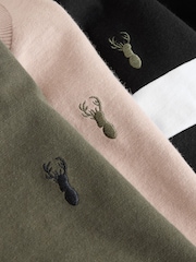 Black/Khaki/Stone Long Sleeve Colourblock T-Shirts 3 Pack (3-16yrs) - Image 6 of 8