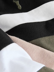Black/Khaki/Stone Long Sleeve Colourblock T-Shirts 3 Pack (3-16yrs) - Image 8 of 8