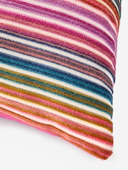 Bright 59 x 59cm Cut Velvet Stripe Cushion - Image 5 of 5