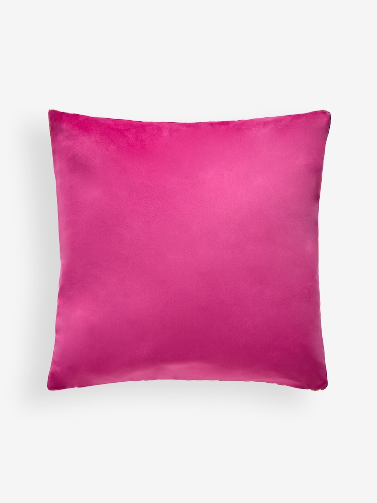 Bright 43 x 43cm Cut Velvet Stripe Cushion - Image 4 of 5