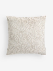 Silver 59 x 59cm Cut Velvet Spot Cushion - Image 3 of 5