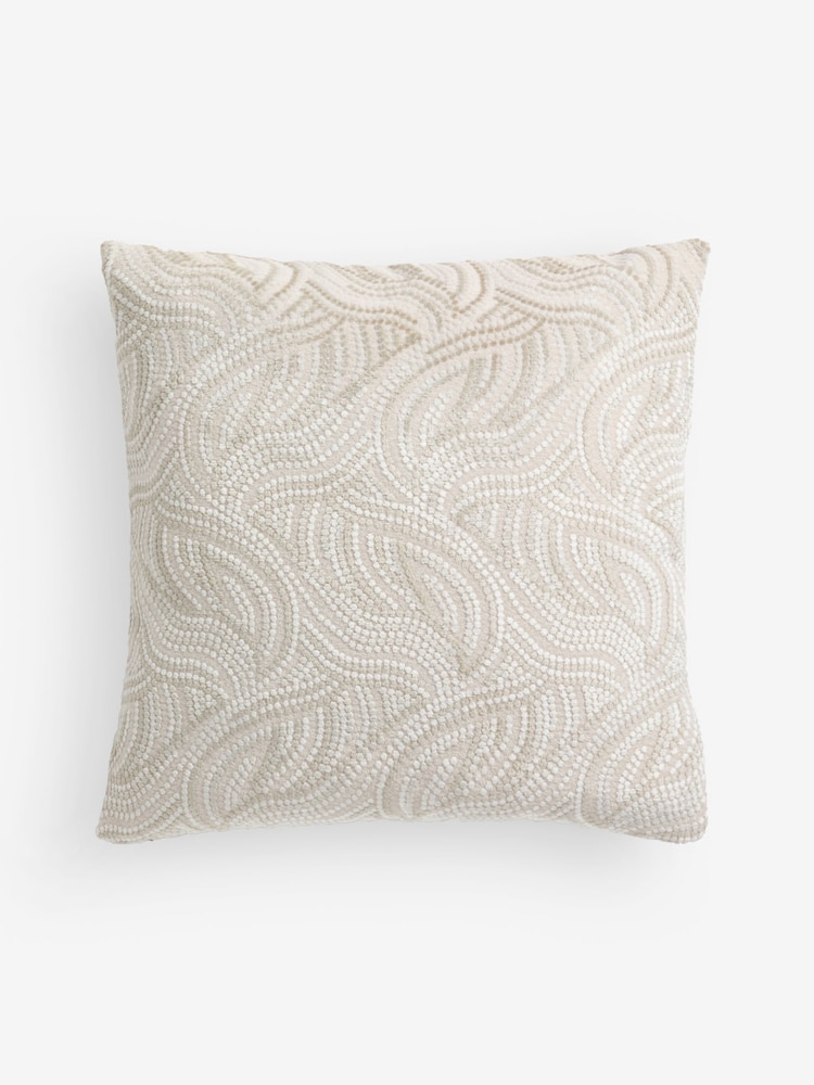 Silver 59 x 59cm Cut Velvet Spot Cushion - Image 3 of 5