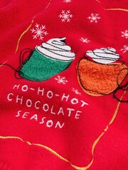 Lipsy Red Season Slogan Christmas Crew Neck Family Knitted Jumper (5-16yrs) - Image 2 of 2