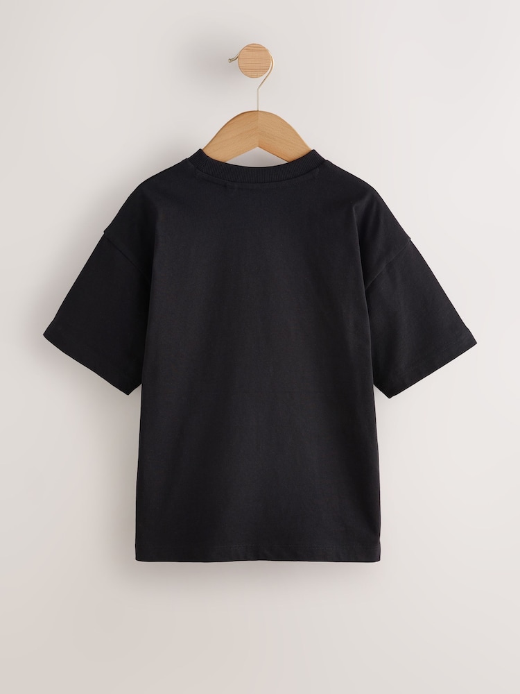 Black/Orange Monster Truck Relaxed Fit Short Sleeve Graphic Print T-Shirt (3-16yrs) - Image 2 of 4