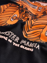 Black/Orange Monster Truck Relaxed Fit Short Sleeve Graphic Print T-Shirt (3-16yrs) - Image 3 of 4