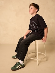 Black Stud Smile Relaxed Fit Short Sleeve Graphic Print T-Shirt (3-16yrs) - Image 2 of 7