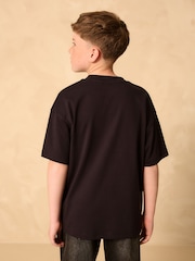 Black Stud Smile Relaxed Fit Short Sleeve Graphic Print T-Shirt (3-16yrs) - Image 3 of 7