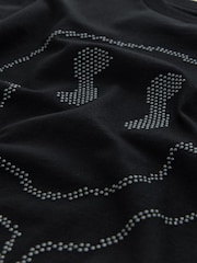 Black Stud Smile Relaxed Fit Short Sleeve Graphic Print T-Shirt (3-16yrs) - Image 6 of 7