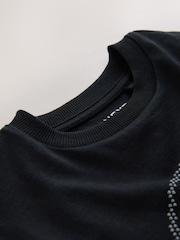 Black Stud Smile Relaxed Fit Short Sleeve Graphic Print T-Shirt (3-16yrs) - Image 7 of 7