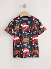 Black Controller Christmas Short Sleeve T-Shirt (3-16yrs) - Image 4 of 7