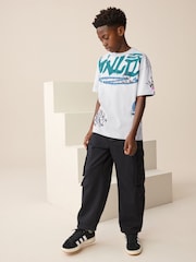 Grey Graffiti Relaxed Fit Short Sleeve Graphic Print T-Shirt (3-16yrs) - Image 2 of 9
