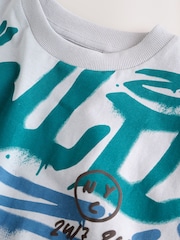 Grey Graffiti Relaxed Fit Short Sleeve Graphic Print T-Shirt (3-16yrs) - Image 7 of 9