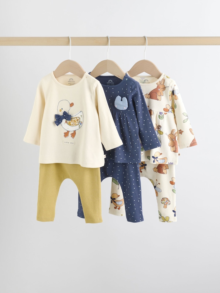 Ecru Long Sleeve Top And Leggings Set 6 Piece (0mths-3yrs) - Image 1 of 16 Ecru Long Sleeve Top And Leggings Set 6 Piece (0mths-3yrs) - Image 1 of 16