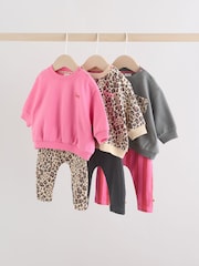 Pink Baby Sweatshirts and Leggings 6 Piece Set (0mths-2yrs) - Image 1 of 20