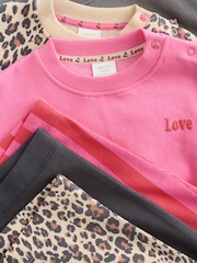 Pink Baby Sweatshirts and Leggings 6 Piece Set (0mths-2yrs) - Image 12 of 20