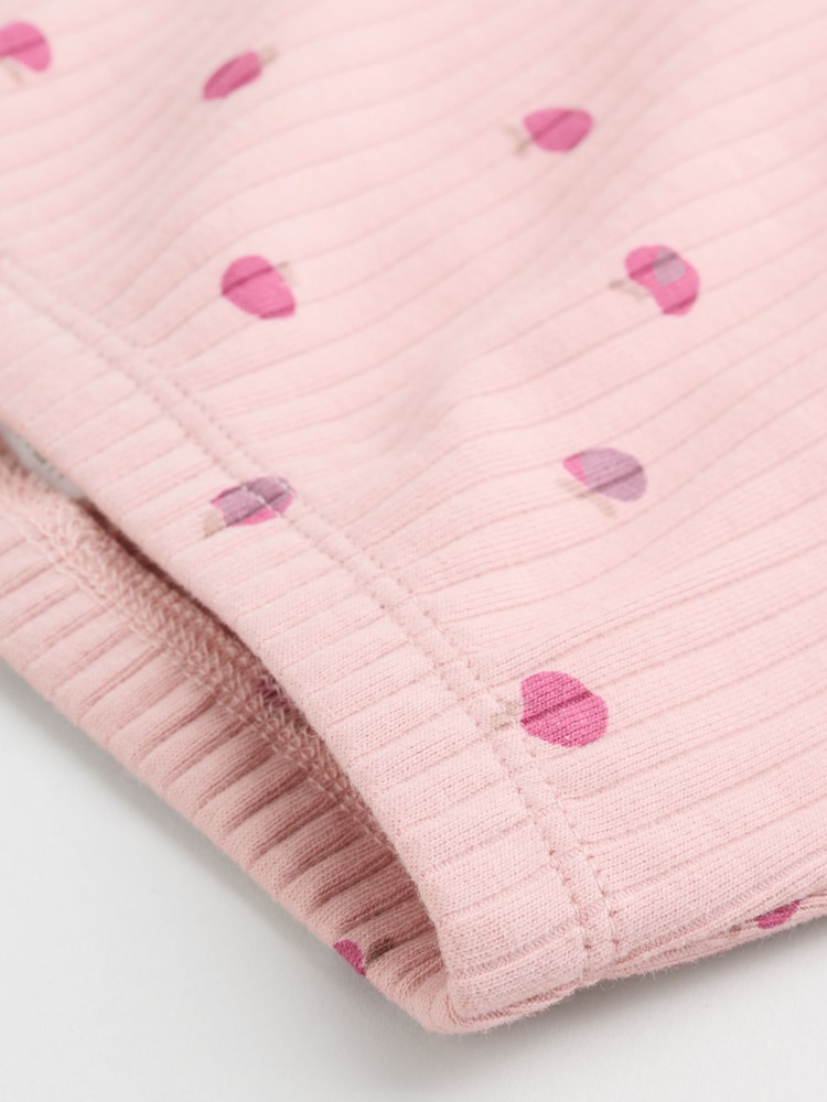 Pink/ Cream/ Brown Print Baby Long Sleeve Top And Leggings 6 Piece Set (0mths-2yrs) - Image 18 of 18 Pink/ Cream/ Brown Print Baby Long Sleeve Top And Leggings 6 Piece Set (0mths-2yrs) - Image 18 of 18