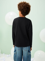 Black Graffiti Brussel Christmas Long Sleeve T-Shirt (3-16yrs) - Image 3 of 7