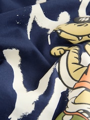 Navy Blue Crocodile Relaxed Fit Graphic Print Long Sleeve Cotton T-Shirt (3-16yrs) - Image 3 of 4