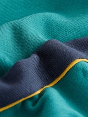 Green/Black Relaxed Fit Heavyweight Long Sleeve Colourblock T-Shirt (3-16yrs) - Image 3 of 4