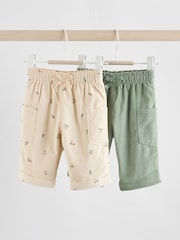 Sage Green/Ditsy Baby Cord Trousers 2 Pack (0mths-2yrs) - Image 1 of 10