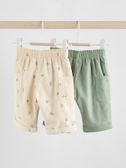 Sage Green/Ditsy Baby Cord Trousers 2 Pack (0mths-2yrs) - Image 2 of 10