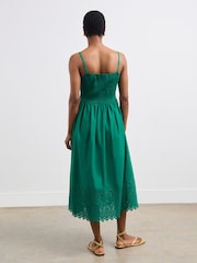 Finery Green Alora Broderie Anglaise Cotton Sundress - Image 4 of 4